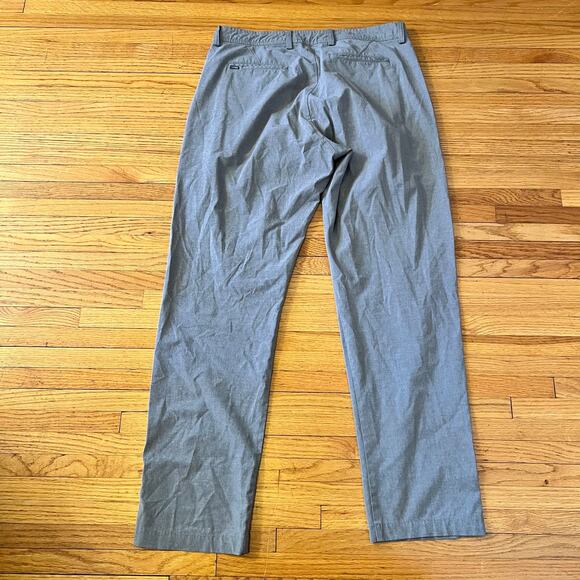 LinkSoul Pants Mens 36 Gray Chino Straight Leg Ankle Flat Front Golf - Picture 3 of 10